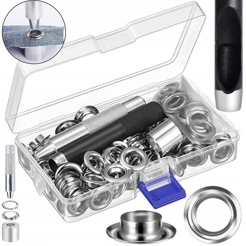 Zagniatacz do oczek 12 mm, praska ręczna, oczkarka do plandek i banerów + 50 kpl. oczek