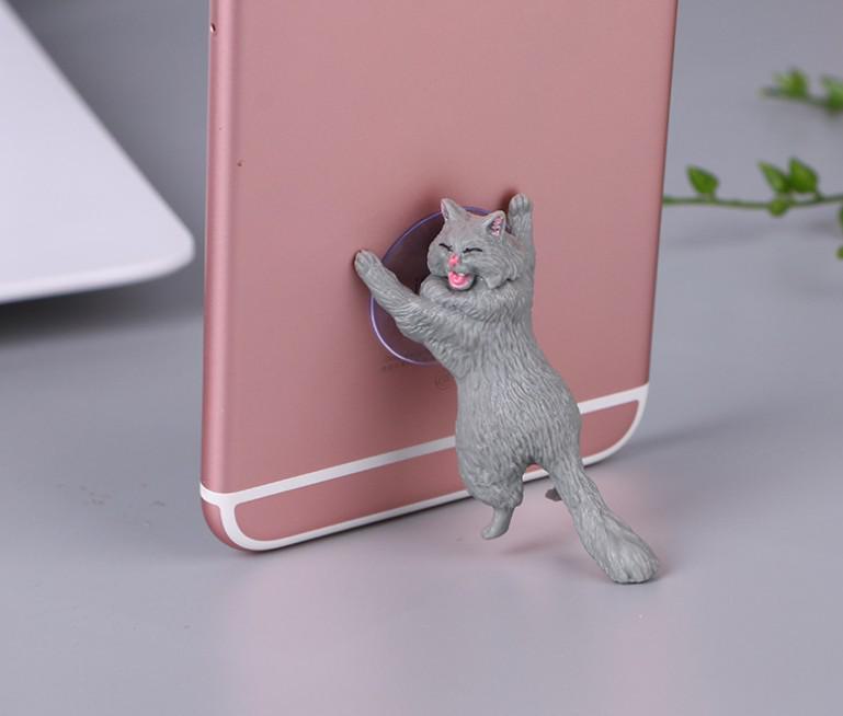Креативный держатель для телефона на присоске в виде кота — милый гаджет для взрослых и детей