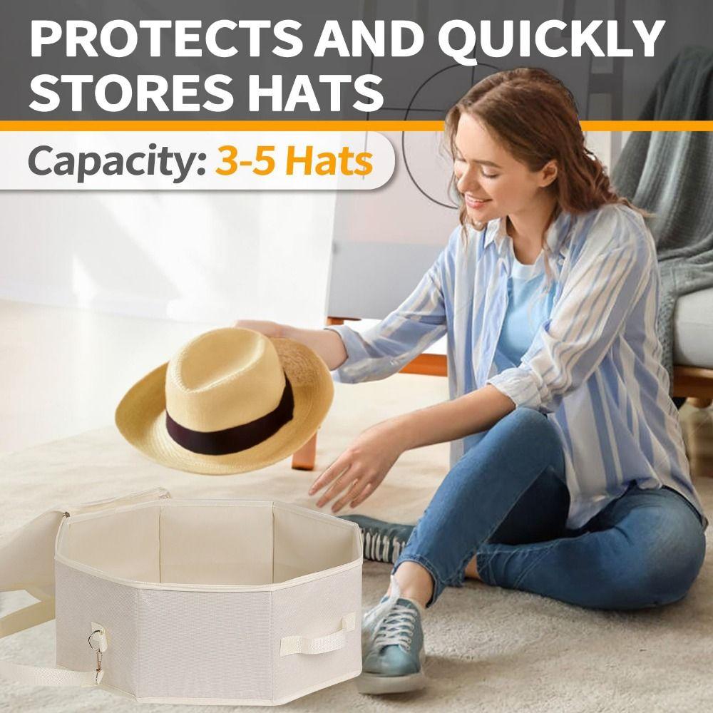 Картонный держатель Коробка для хранения шляп с ручками для переноски Портативная сумка для шляп Для ковбойских кепок