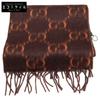 [Brand new/Domestic Genuine] 537556 4G275 7665 GG Pattern Alpaca Blend Wool Scarf 30 X 196 Cm Black / orangeUsed