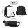 UK British Symbol Lunch Bag with Adjustable Shoulder Strap Reusable Thermal Bento Tote for Work Picnic Beach
