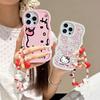 Конфетный Браслет Hello Kitty Чехол-цепочка Для Samsung Galaxy S26 S25 Ultra 5G S24 S23 S22 Ultra Plus FE A56 A17 A07 A55 5G Чехол