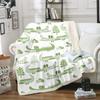 Cartoon crocodile flannel blanket crocodile print blanket air conditioner blanket sofa blanket all seasons