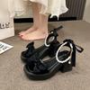 Girls shoes  shoe 2024 Summer New Girl Roman sandal Softness Child sandals pearl Princess shoe Sandal sandalias