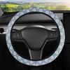 Чехол на руль с цветочным узором, универсальный, 15-дюймовый, дышащий, противоскользящий, протектор на руль, впитывающий пот, моющийся, автомобильные аксессуары