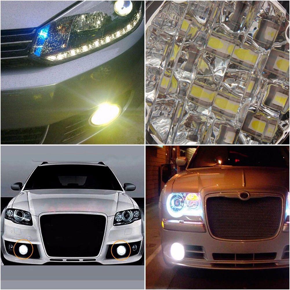 Cars Auto Parts Lamp Fog Driving Round Car DRL Daytime Running Light Vehicle 2Pcs 18LED 12V