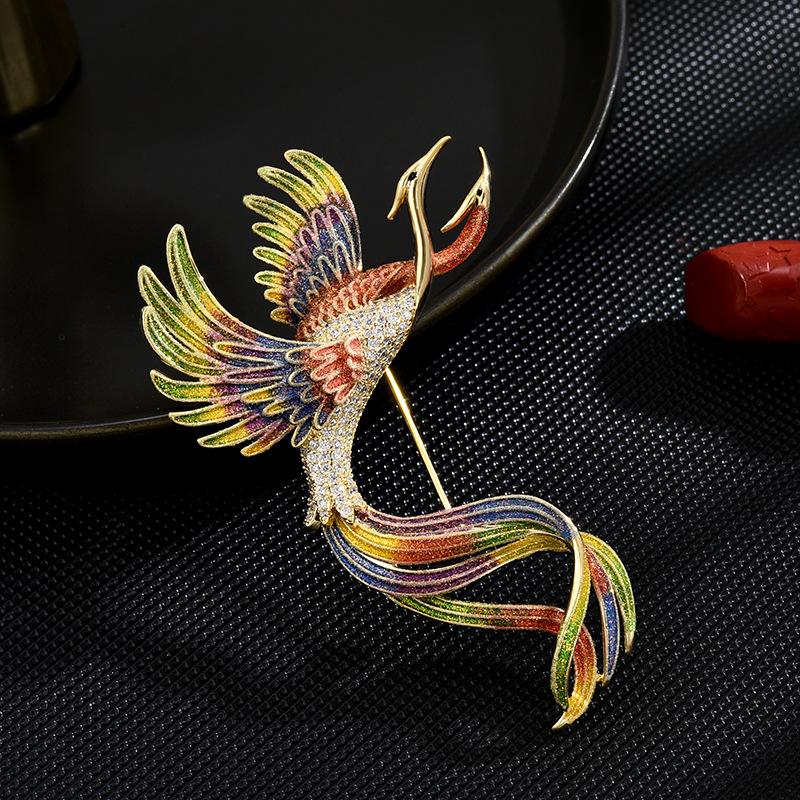 National Style, Elegant Temperament, Phoenix Arrival, Classic Luxury, Classic Coat Brooch, Elegant Coat Accessories