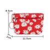 Daisy Coin Purse Women Mini Wallets With Zipper Keychain Card Holder Wallet