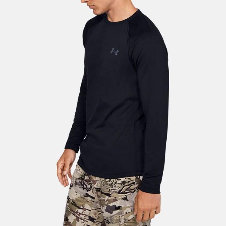Under Armour Облегающий тренировочный топ с круглым вырезом для фитнеса, мужские топы, черный цвет 1353349-001