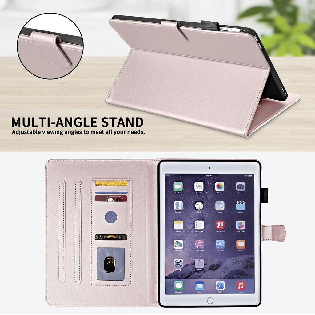 Кошелек Кожаный Слоты для Карт Чехол Для iPad Pro 11 2026 10-го 2026 7-го 10.9 Air 3 10.5 9.7 Smart Sleep Планшеты Флип-подставка Книжный Чехол