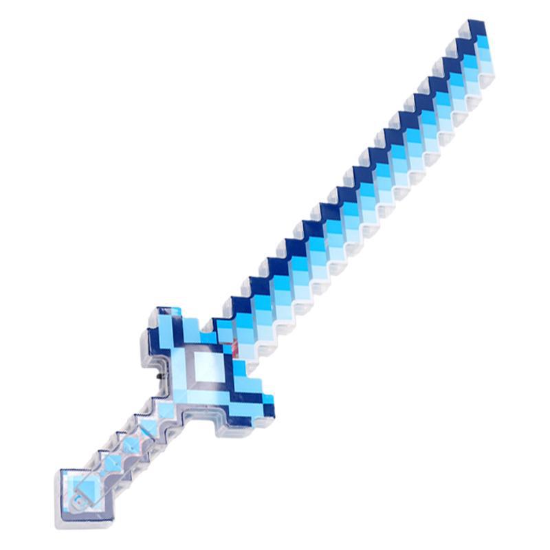 Красочный светящийся детский меч-игрушка с дизайном кристаллической решетки - популярная игрушка со звуковыми эффектами для ночного рынка