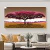 Abstract Blue Red Tree Chair Oil Canvas Painting Landscape Posters and Prints Wall Art Pictures Living Room Home Decor No Frame