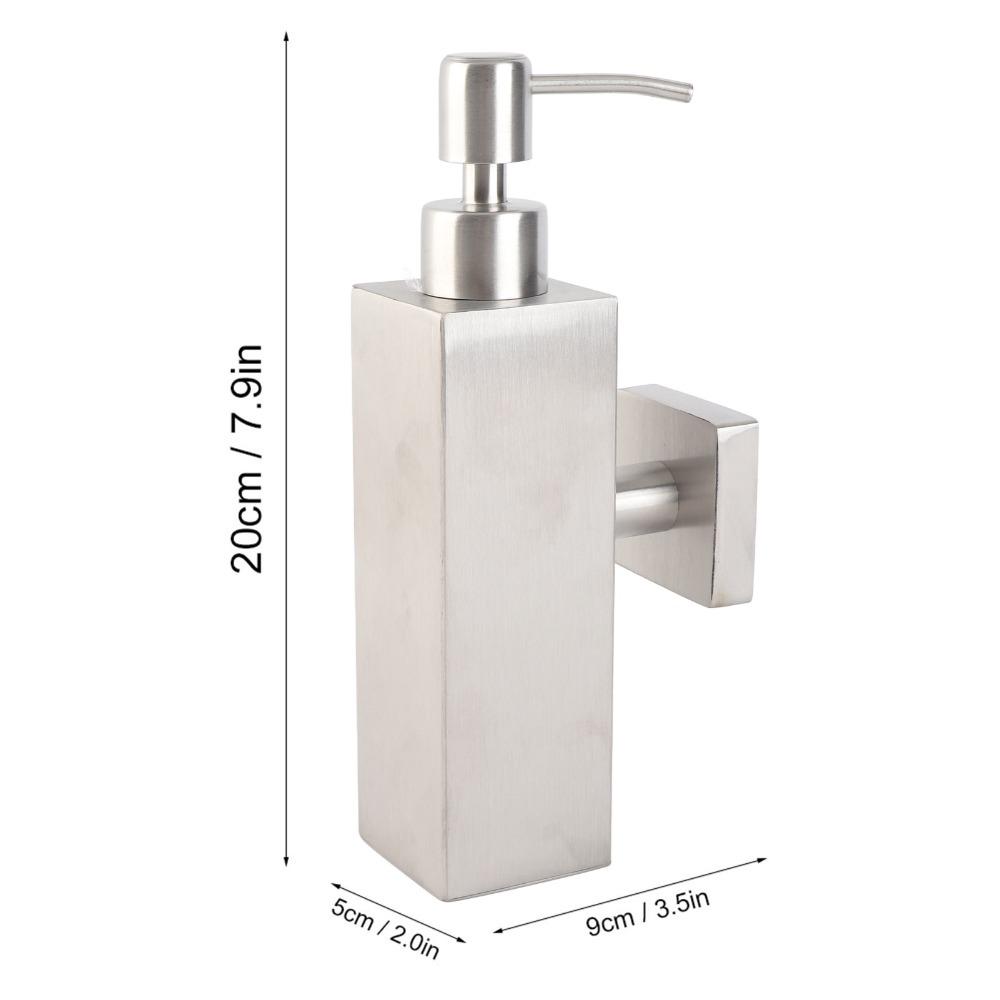 Square Shape Liquid Soap Dispenser Lotion Dispenser Bathroom Kitchen Public Restroom