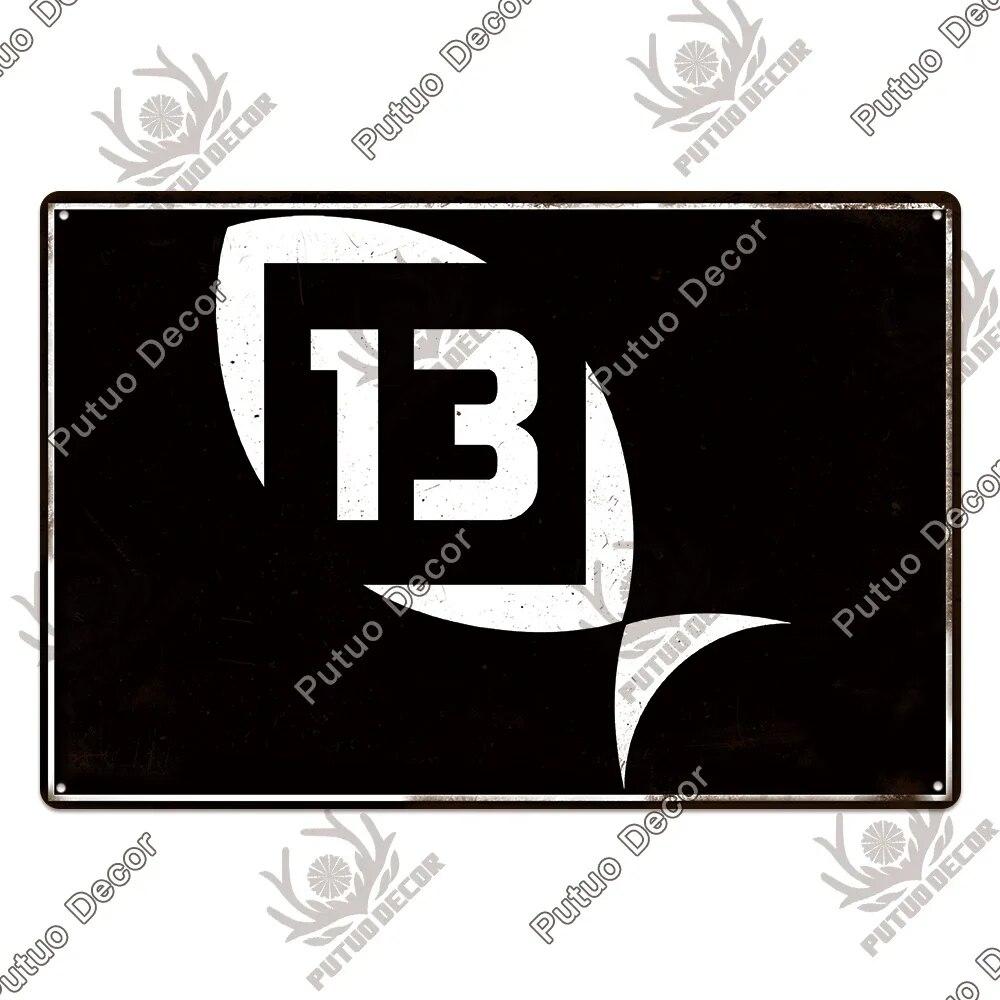 Putuo Decor Fishing Gear Retro Tin Sign Plaque Metal Plate Vintage Wall Art Poster Decoration for Tackle Shop Home Iron Painting