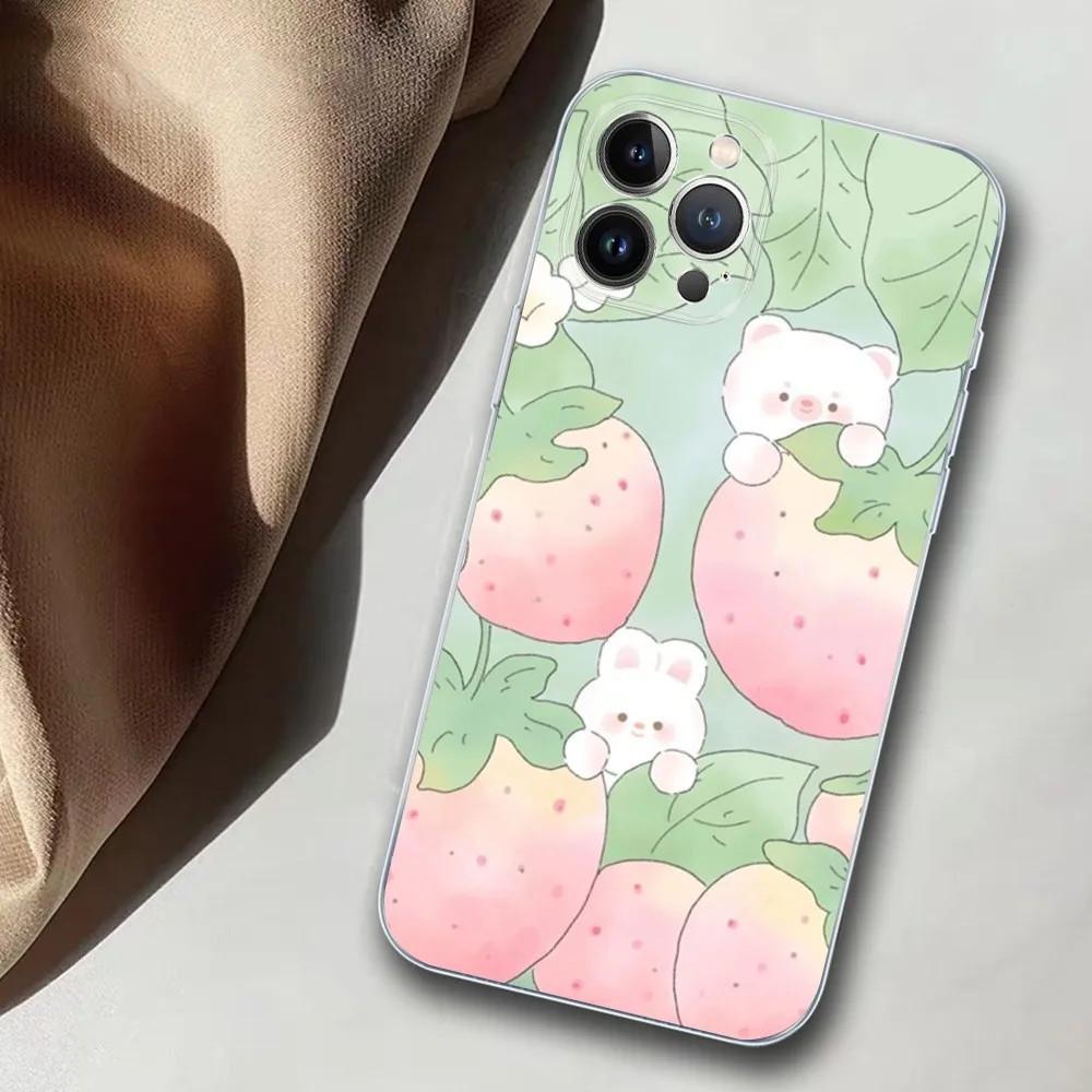 Чехол для мобильного телефона iPhone15 Pro, милые кролики и их друзья, чехол для мобильного телефона, присланные фотографии.