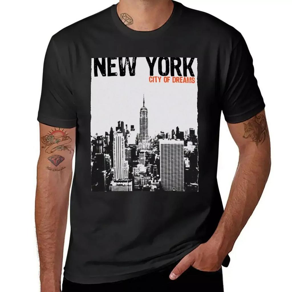 New YorkCity of Dreams T Shirt T-Shirt blacks sweat plain white t shirts men