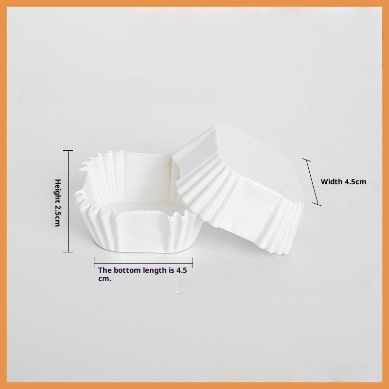 100/250 шт. Бумажная подставка для лунных пряников Квадратная бумажная подложка для брауни среднего размера 45/50/55/62 мм Бумажный лоток Xue Meiniang Маслостойкий стаканчик