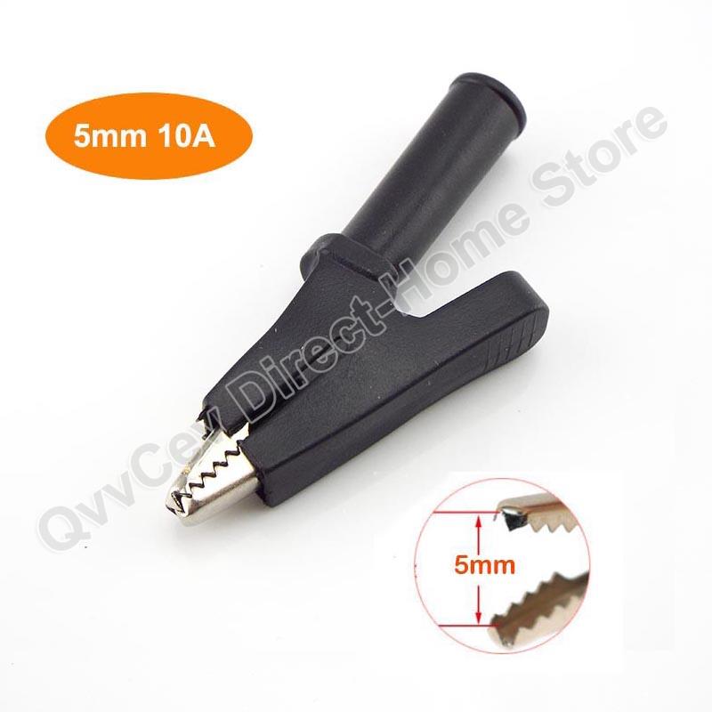 Зажим «крокодил», изолированные зажимы «крокодил», адаптер, зажим для аккумулятора, подходит для сварки, штекер типа «банан» 2 мм, 4 мм, тестовый провод черного цвета