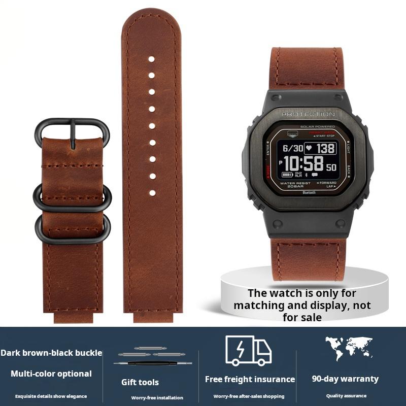Модифицированные ретро-ремешки для часов из коровьей кожи для Casio G-SHOCK 3516 DW-H5600 DW-H5600MB с выпуклым концом кожаный ремешок для часов черный коричневый браслет