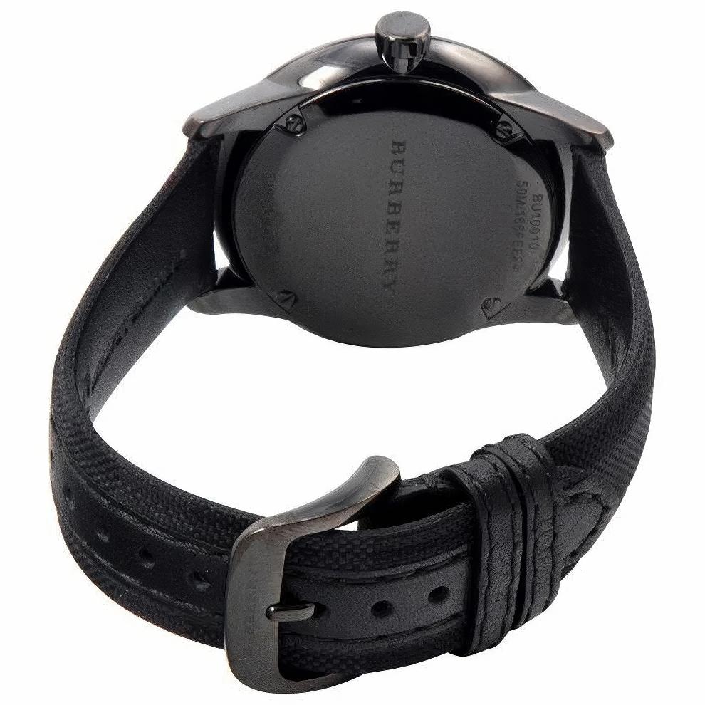 Burberry BU10010 Мужские часы с круглым циферблатом и тиснением в клетку, 40 мм