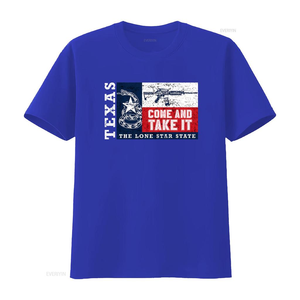 Texas The Lone Star State Come And Take It T Shirt Unique Design with Snake Rifle Print vintage Washed Soft streetwear