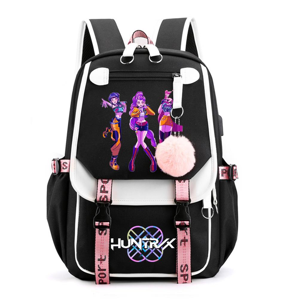 Anime Cute Cartoon K-Pop Printed Backpack Schoolbag for Teenager Student Girl Boy Bookbag Large Capacity Waterproof Travel Bag Kid Gift Rucksak