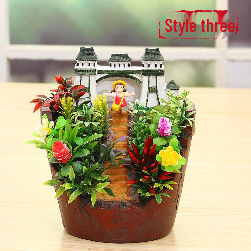 Большой креативный смоляной суккулентный горшок Sky Garden
