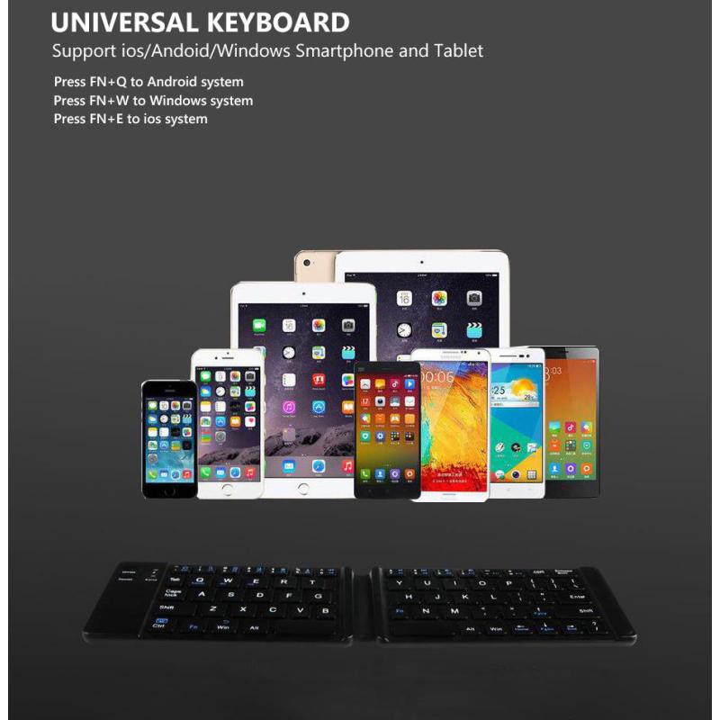 Легкая, русская/английская складная Bluetooth-клавиатура, складная беспроводная клавиатура для