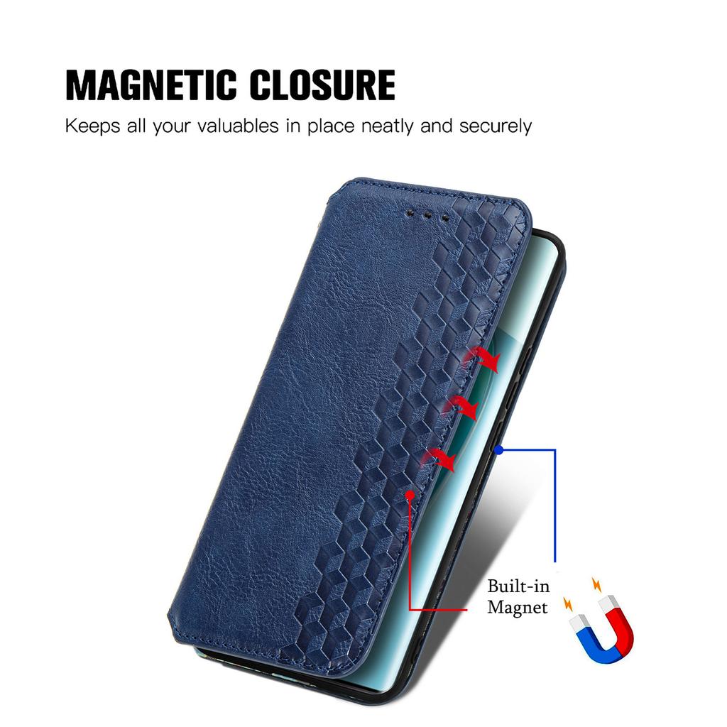 For Honor X40 5G/X9a 5G/Magic5 Lite 5G PU Leather Case Rhombus Imprint Wallet Stand Phone Cover