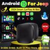 Android 13 AI Box беспроводной адаптер Carplay Android Auto для Netflix Youtube для Jeep Compass Grand Cherokee Renegade Cherokee