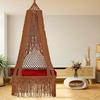Ceiling Hanging Swing Chair (Brown) Polyester