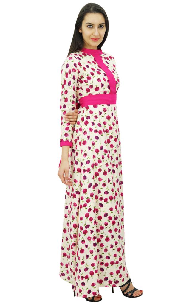 Bimba Женское зимнее платье макси с цветочным принтом, длинное, из вискозы