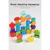 Wooden Expression Block Stacking Matching Game Montessori Parish Toys Shape Color Cognition Sorting Fine Motor Skills Education
