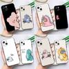 Cute Cartoon Animal Dinosaur Couple Phone Case For iPhone 15 14 Pro Max 11 13 12 Mini X XR XS Max SE 2020 7 8 Plus Cover Capa