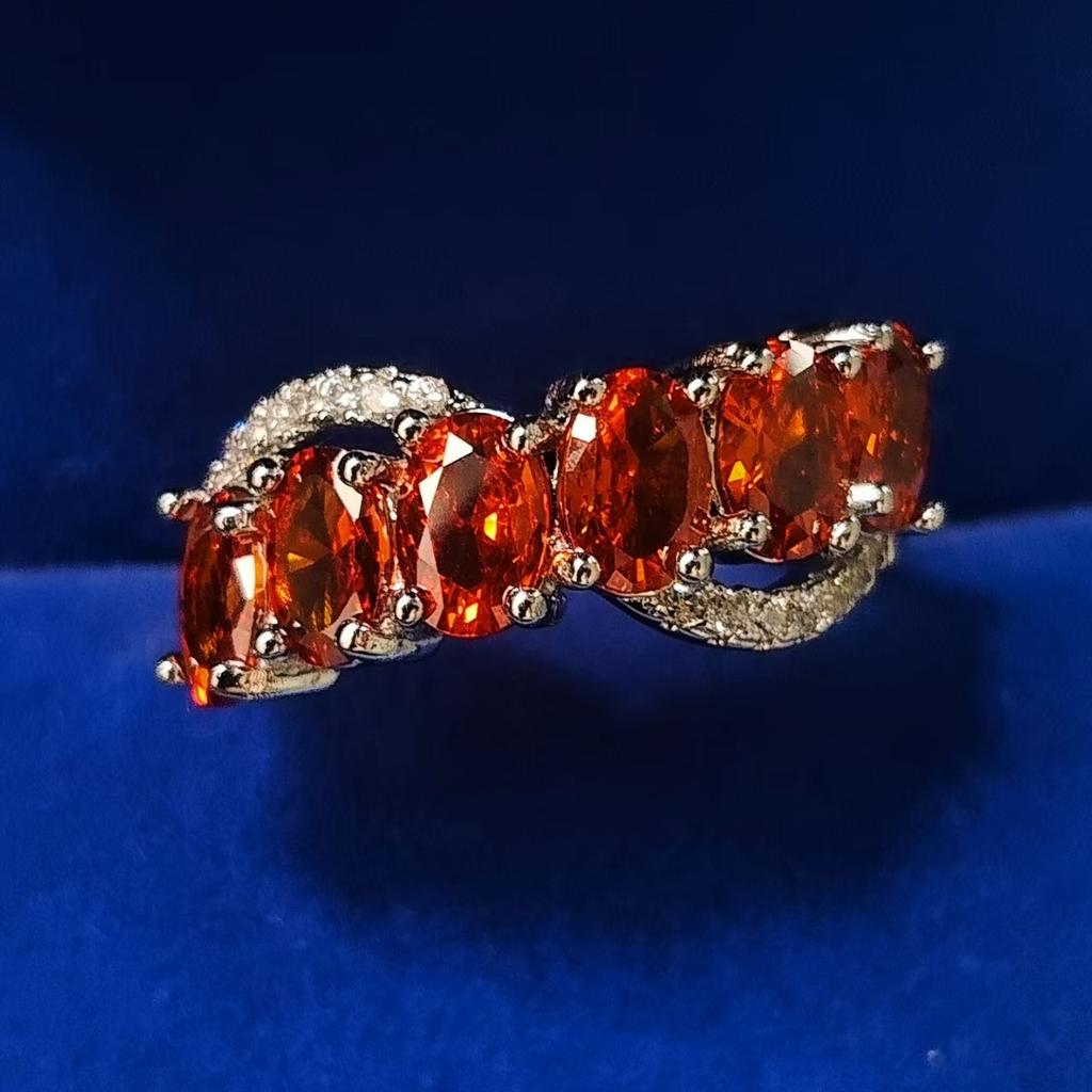 Imitation Natural Amethyst Ring, Women'S Multi-Grain Inlaid Ring, Open Ring, Simple And Exquisite Jewelry