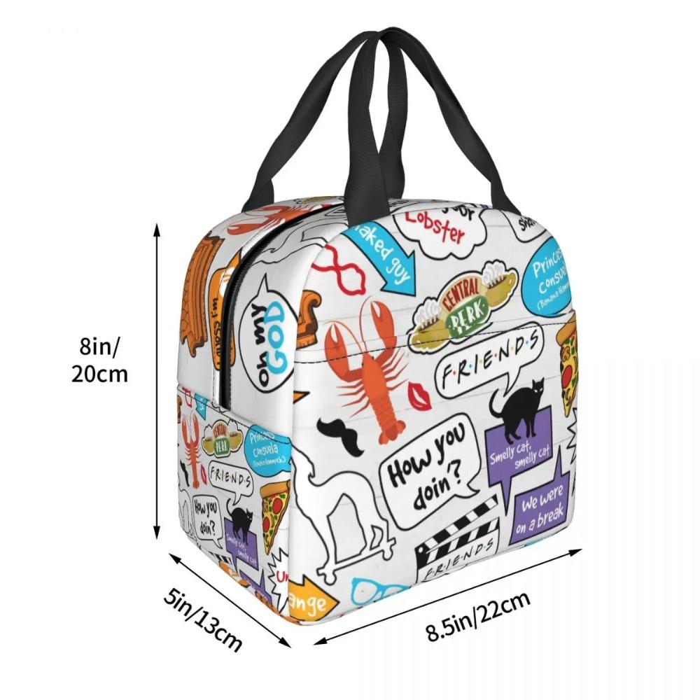 Custom Friends Insulated Lunch Tote Bag for Women Classic TV Show Resuable Cooler Thermal Bento Box Outdoor Camping Travel