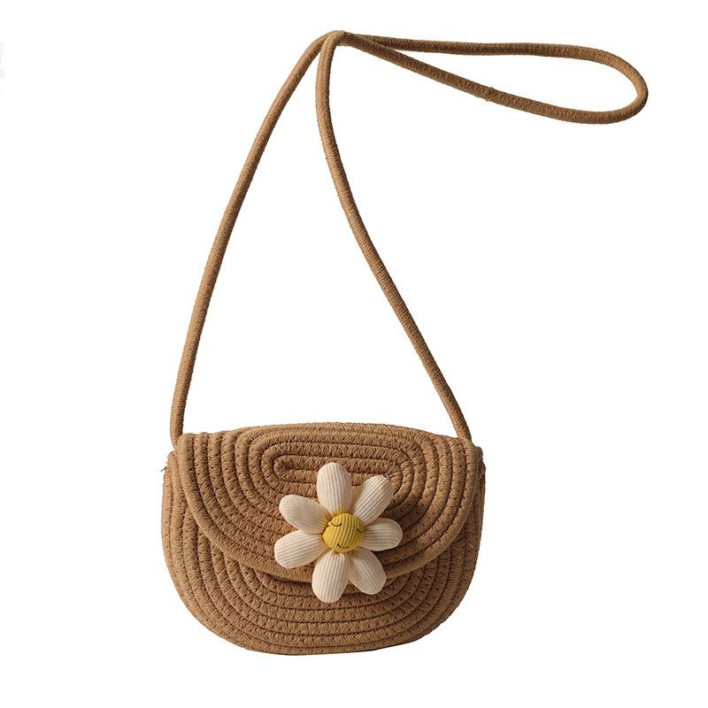 Весенняя новая сумка через плечо на одно плечо, пляжная повседневная и красивая корейская хлопковая плетеная пляжная сумка для отпуска