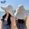 Summer Sunscreen Sun Hat Fashion Versatile Eaves Shawl Bow Bucket Hat Outdoor Cycling Mountaineering Sun Hat
