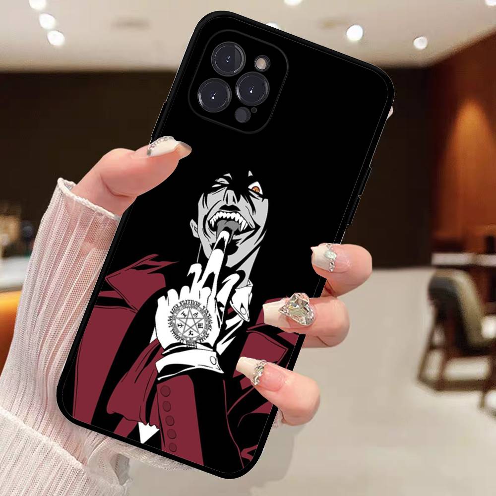 Чехол для телефона Hellsing в стиле аниме ужасов для iPhone 14 Plus 13 Mini 11 16 15 17 Pro Max Защитный противоударный