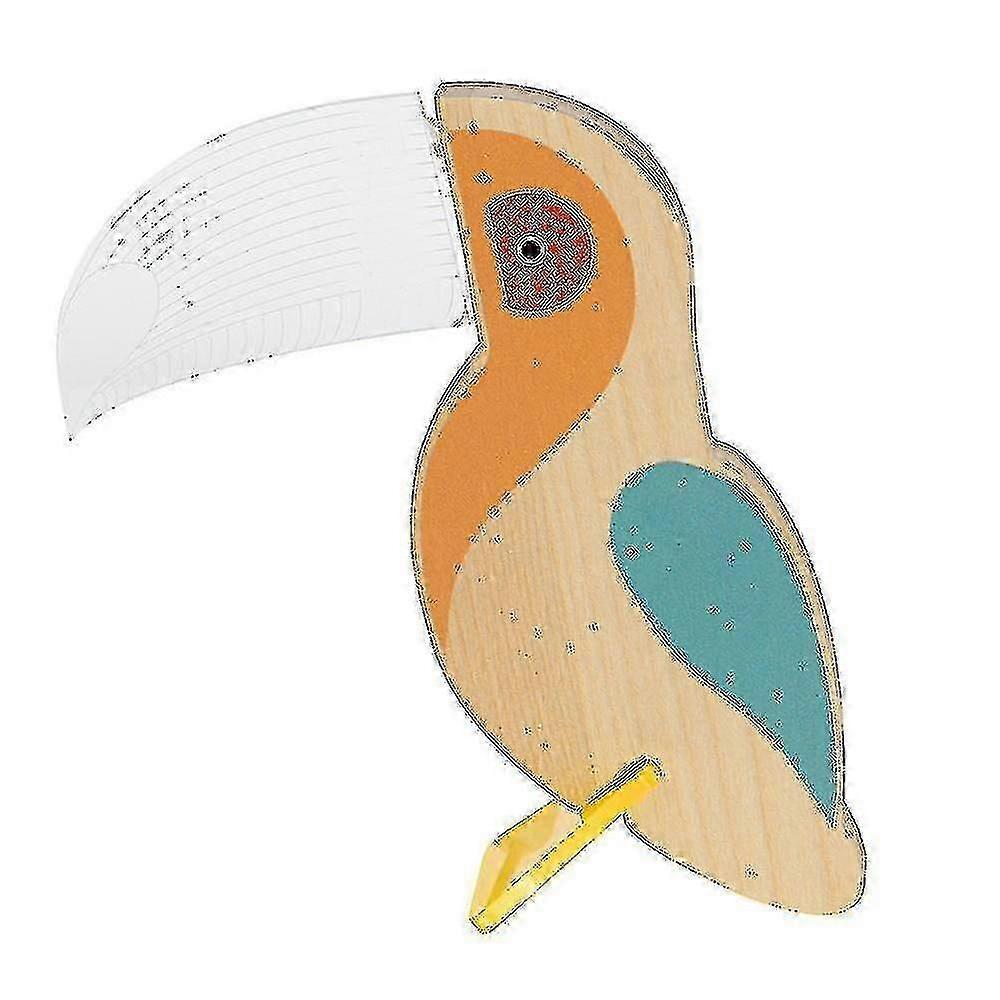 Battery Acrylic Night Light Wooden Animals Toucan Room Decoration Led Lamp