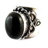 Les Trésors De Lily [N8122] — Серебристо-черное дизайнерское кольцо «Навахо»