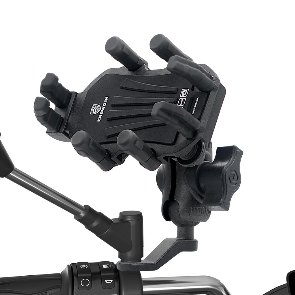 Motorcycle Phone Mount, Upgrade Anti-theft Ultra-Stable Bike Phone Holder,Phone Clamp for Motorcycle, Rearview Mirror Phone Mount for IPhone, Samsung