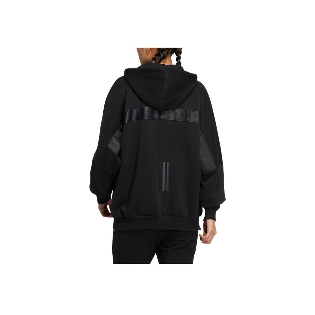 Adidas Сплошной цвет с вышитым логотипом, спортивная куртка с длинным рукавом, женские куртки, черный HM2814