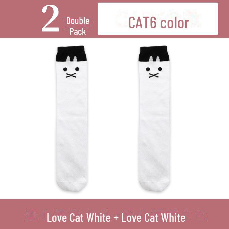 Весенние и осенние гольфы для девочек с милым рисунком - гольфы средней длины для детей и младенцев