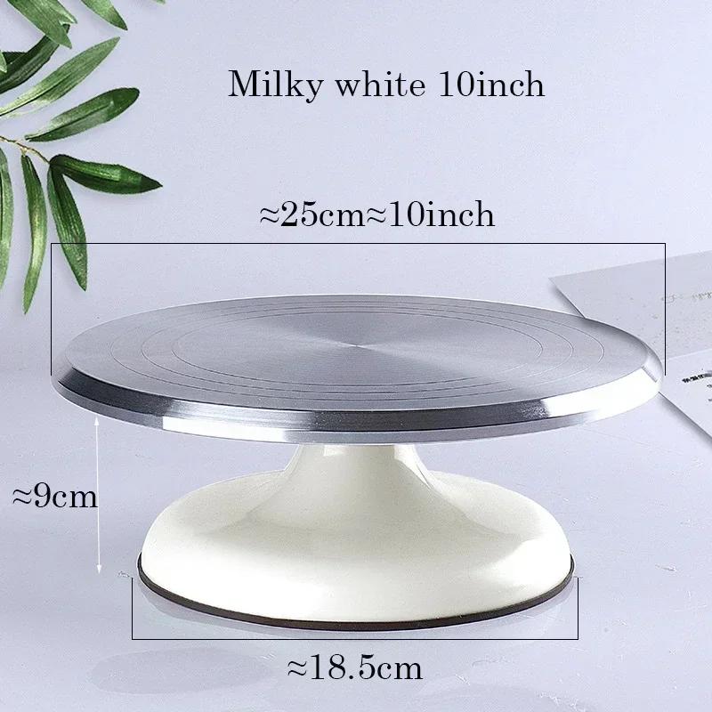 Baking Tools Aluminum Alloy Birthday Cake Turntable Plastic Ceramic Turntable Glass Turntable 10/12 INCH Flower Mounting Table