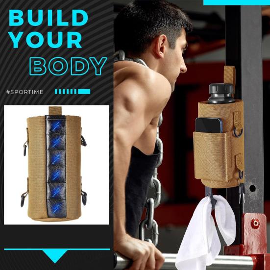 Магнитный чехол для бутылки с водой, регулируемый ремешок, держатель для бутылки с водой, сумка-переноска для бутылки с водой для занятий спортом на открытом воздухе и в тренажерном зале