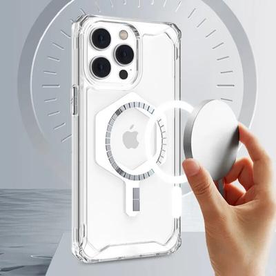 Прозрачный чехол из ТПУ с кристаллами для Apple IPhone 15 14 13 Pro Max 12, мини-крышка, магнитный военный чехол Magsafe, защитный рукав