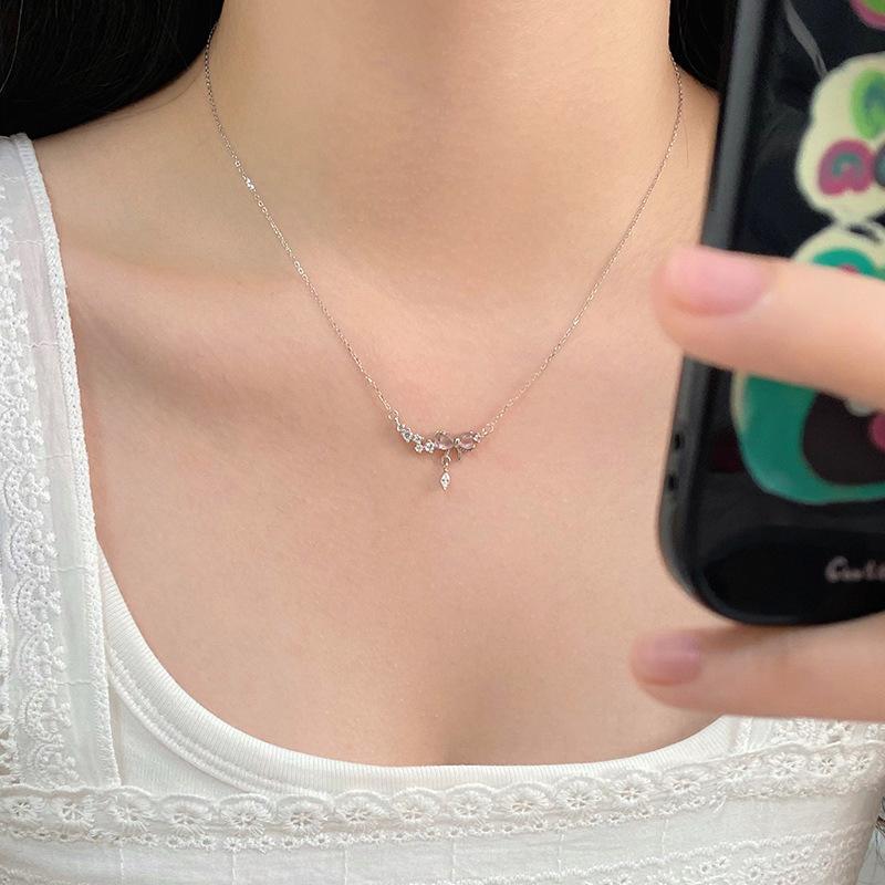 Милый белый бант-узел женский милый легкий роскошный маленький воротник-цепочка для толпы