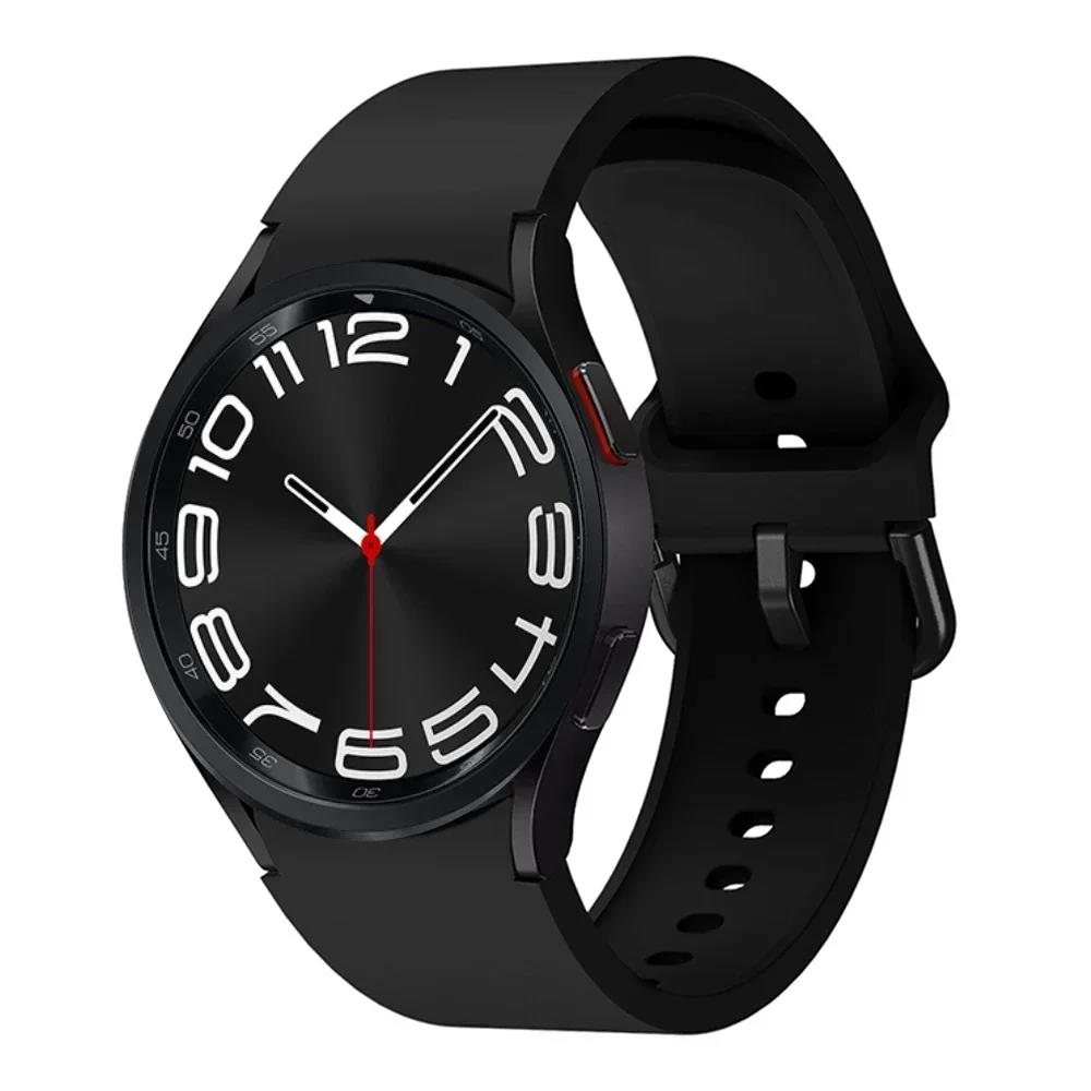 Силиконовый ремешок для Samsung Galaxy Watch 7/6/5/4 40мм 44мм 5 Pro Оригинальный браслет Без зазора Galaxy Watch 6 4 Classic 47мм 43мм Ремешок 3