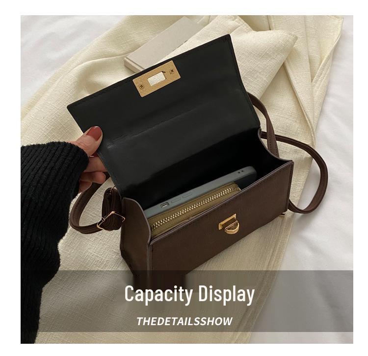 Женская ретро текстурированная зимняя сумка через плечо 2023 с застежкой-пряжкой